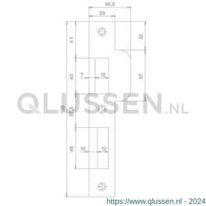 Nemef sluitplaat P 646/12/T DR draairichting 2+4 bulk per 10 9064990082