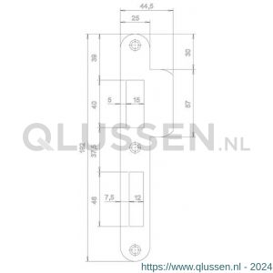 Nemef sluitplaat P 646/12/U DR draairichting 2+4 bulk per 10 9064990092