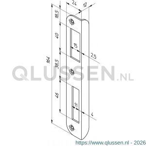 Nemef hoeksluitplaat HP 646/12 DR draairichting 2+4 bulk per 10 9064990122