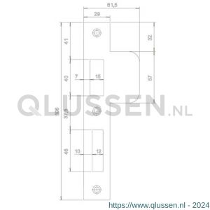 Nemef sluitplaat verlengde lip VP 646/17/T DR draairichting 1+3 bulk per 10 9064990191