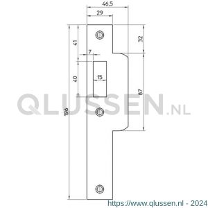 Nemef sluitplaat P 649/47/T DR draairichting 1+3 bulk per 10 9064990451