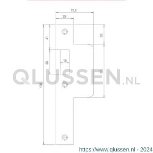 Nemef sluitplaat verlengde lip VP 649/47/T DR draairichting 1+3 bulk per 10 9064990461