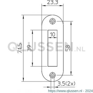 Nemef sluitplaat P 1256/12/T bulk per 10 9125690510