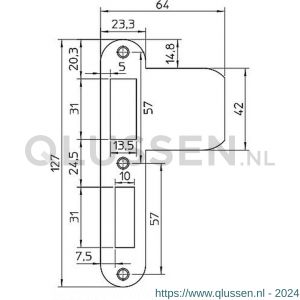 Nemef verlengde sluitplaat VP 1276/12/U 9127690220