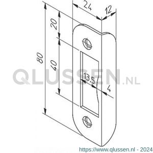 Nemef hoeksluitplaat HP 1255/12 9135590051