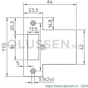 Nemef sluitplaat verlengde lip VP 1255/12/U 9135590130