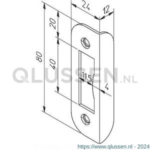 Nemef hoeksluitplaat HP 1256/12 9135690051