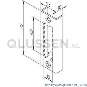 Nemef universele sluitplaat U 1446/12/T 9144690200