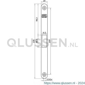 Nemef sluitplaat P 1759/02/U 9175990020