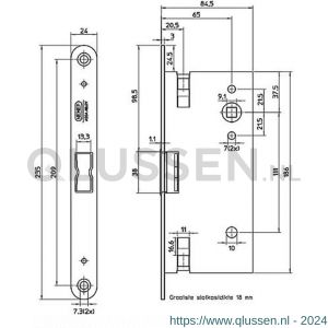 Nemef paniekdeurslot passieve deur 1921/17-65 bulk per 25 9192117005