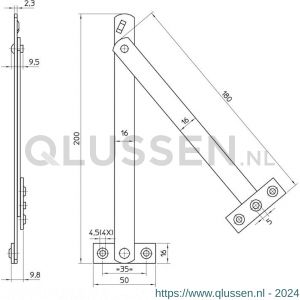 Nemef raamschaar dubbel 2110/13-180 bulk per 10 9211013180