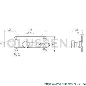 Nemef opleg-schuif 3000/11 bulk per 10 9300011750