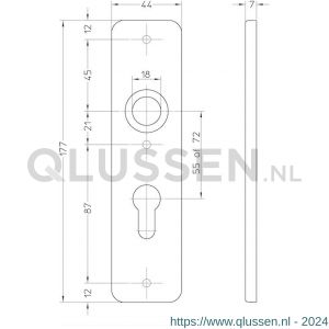 Nemef kortschild G1 3170/06 WC 63 mm KG-KG 9317006060