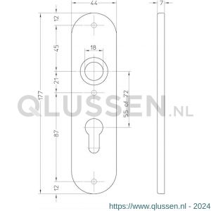 Nemef kortschild G1 3171/05 BL/BL KG-KG 9317105000