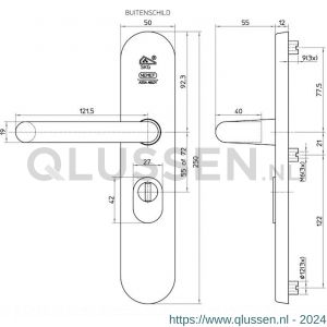 Nemef veiligheidsbeslag F1 kruk-kruk AK 3517-72 mm antikerntrek 9351700700