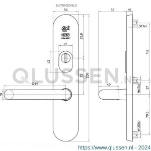 Nemef veiligheidsbeslag F1 Comfort kruk-kruk AK 3567-72 mm antikerntrek 9356700700