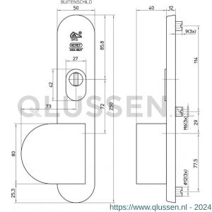 Nemef veiligheidsbeslag F1 Comfort greep-kruk AK 3569-72 mm rechts antikerntrek 9356900701