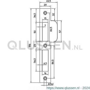 Nemef sluitplaat P 4000/17/T DR draairichting 1+3 bulk per 10 9400090171