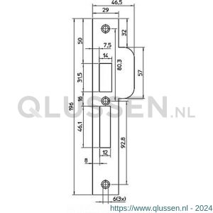 Nemef sluitplaat P 4109/17/T DR draairichting 2+4 bulk per 10 9410990172