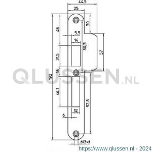 Nemef sluitplaat P 4109/17/U DR draairichting 1+3 bulk per 10 9410990176