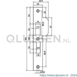 Nemef sluitplaat P 4119/17/T DR draairichting 2+4 9411990174