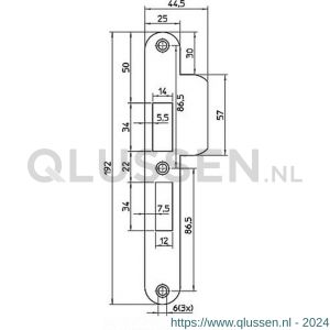 Nemef sluitplaat P 4119/33/U DR draairichting 2+4 9411990337