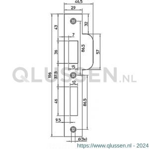 Nemef sluitplaat P 4139/17/T DR draairichting 2+4 9413990174