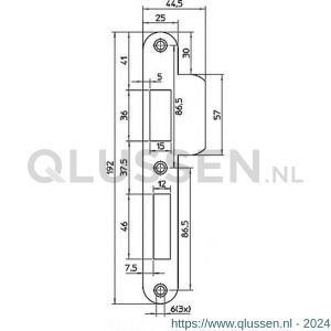 Nemef sluitplaat P 4139/17/U DR draairichting 2+4 bulk per 10 9413990177