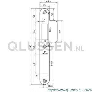 Nemef sluitplaat P 4219/17/U DR draairichting 2+4 bulk per 10 9421990177