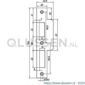 Nemef sluitplaat P 4319/17 DR draairichting 1+3 bulk per 10 9431990101