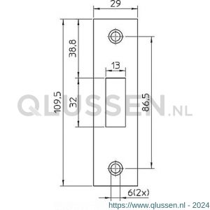 Nemef sluitplaat P 4328/17/T bulk per 10 9432890170