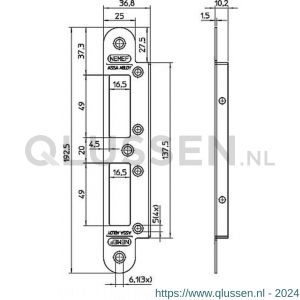 Nemef sluitgarnituur compleet PM 4900/17/U 9490090235