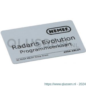 Nemef programmeerkaart 7315/06 Normal en Toggle function Radaris Evolution 9731506000