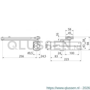 Assa Abloy deurdranger EN 2-4 DC200-----DEV1- A000307026