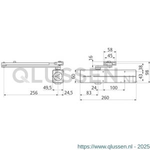 Assa Abloy deurdranger EN 3-6 DC310-----DEV1- A000307034