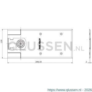 Assa Abloy afdekplaat voor DC450 DCCP619-----SSS A000308400