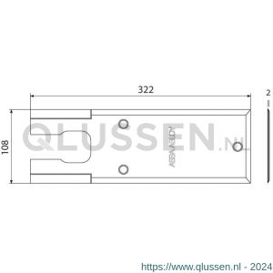 Assa Abloy afdekplaat voor DC420 DCCP307-----SSS A000308398