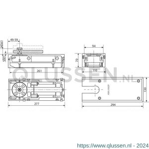 Assa Abloy Cam-Motion vloerveer EN 2-4 DC477-------105 A000308394