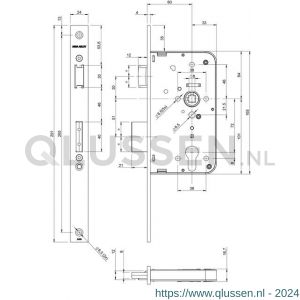 Assa Abloy vervangingsslot PC-uitsparing ter vervanging van type EC2111 EC211V242217T25 7266558