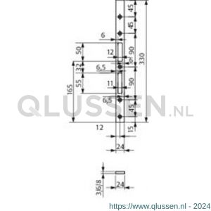 Assa Abloy sluitplaat X09N 509ZBS0333SBL00 A000192840