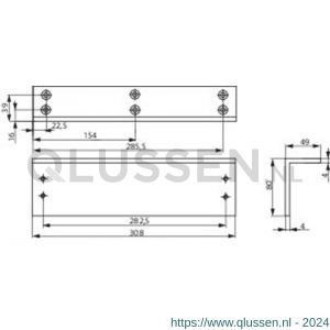 Assa Abloy hoekmontageplaat DCA107-----EV1- 10027526