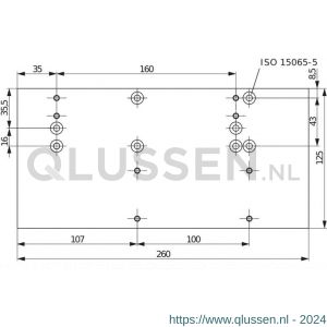 Assa Abloy tandem montageplaat DCA121-----EV1- 10027531