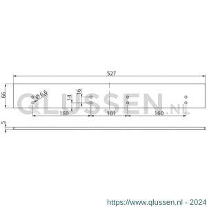 Assa Abloy uitvulplaat 5 mm DCA275-----EV1- A000301825