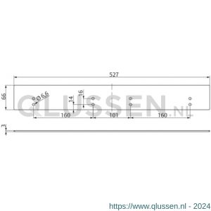 Assa Abloy uitvulplaat 3 mm DCA276-----EV1- A000301826