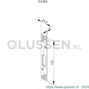 Abloy sluitplaat voor bijzetsloten EA306 10037889