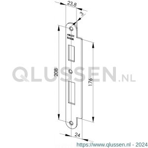 Abloy sluitplaat voor stompe deur korte lip EA328 10037891