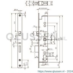 Abloy paniekdeurslot zelfvergrendelend PC-uitsparing EL060/35 10013755