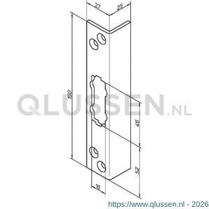 Abloy hoeksluitplaat voor bijzetsloten LP781 10037893