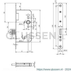 Assa Abloy cilinder insteek kastslot N1006000X13000L A000192593