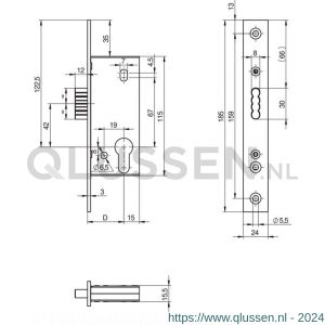 Assa Abloy kastslot N1503000XX0001C 10049547